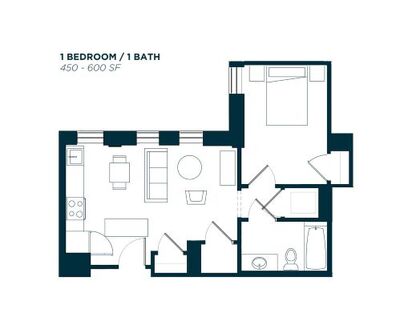 1 Bedroom / 1 Bath A